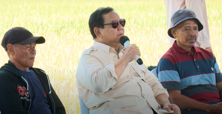 Presiden Prabowo Hadiri Panen Raya Padi Serentak di 14 Provinsi, Majalengka, 7 April 2025 - Youtube/Sekretariat Presiden (Tangkapan Layar)