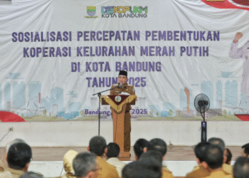 Sosialisasi Pembentukan Koperasi Merah Putih Kelurahan, di Gedung Graha Binangkit Bandung, Selasa (6/5/2025). - Humas Jabar