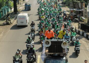 Aksi demo driver online di Kabupaten Purwakarta, ini Respon Bupati Purwakarta - hmdnfzrn (Distributor/Anggraena)