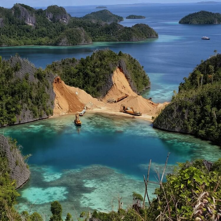 Perusahaan tambang di Raja Ampat - Dok. Greenpeace