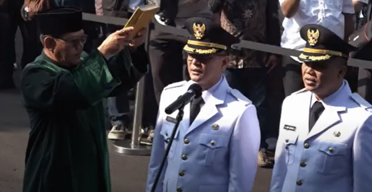 Pelantikan Bupati dan Wakil Bupati Kabupaten Tasikmalaya oleh Gubernur Jawa Barat Dedi Mulyadi - Tangkapan Layar/ Humas Jabar