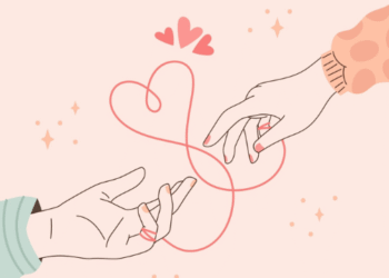 Ilustrasi kebersamaan dengan cinta - freepik