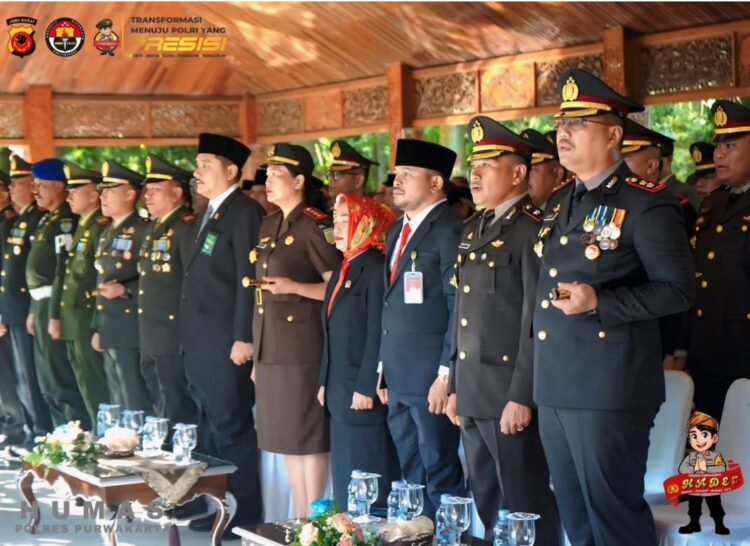 Upacara Hari Bhayangkara ke-79 di Purwakarta