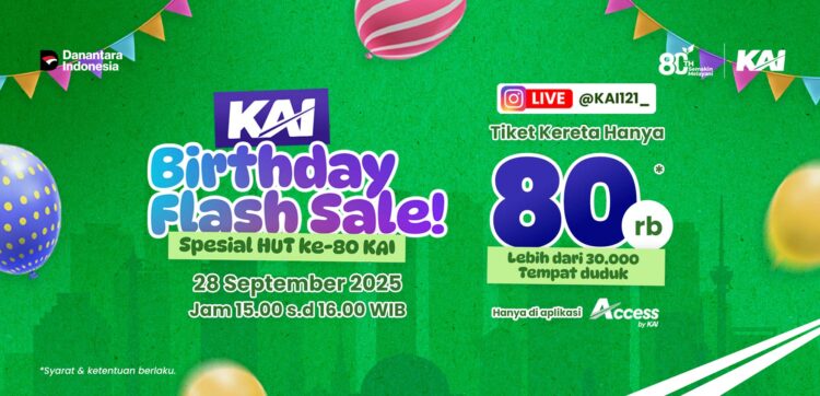 BIRTHDAY FLASH SALE TIKET KERETA API