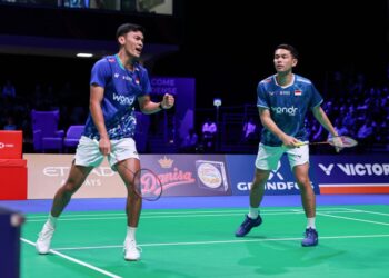Fajar dan Fikri di Denmark Open 2025 - Dok. PBSI