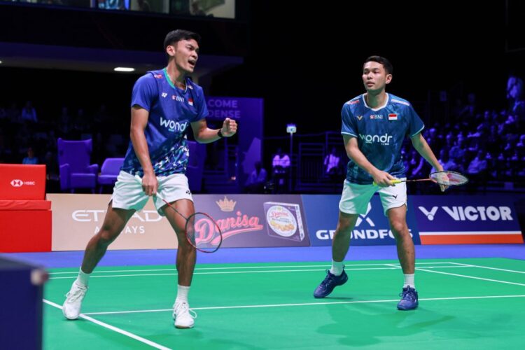 Fajar dan Fikri di Denmark Open 2025 - Dok. PBSI