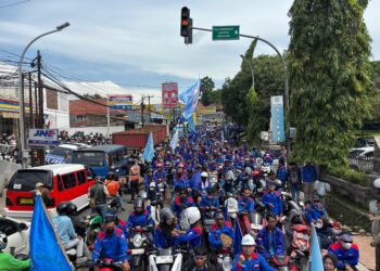 aksi buruh kenaikan UMK 2026