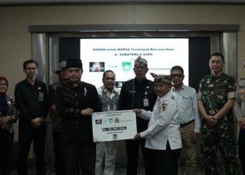 Serah terima donasi Bela Purwakarta untuk Aceh Sumatera