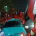 Taksi hijau yang terlibat tabrakan maut kereta di Bekasi Timur. Foto: Istimewa