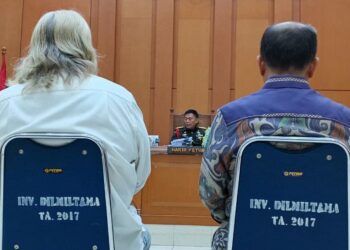 Sidang kasus korupsi proyek pengadaan satelit orbit 123 derajat bujur Timur di Kemenhan RI tahun 2012-2021 di Pengadilan Militer II-08 Jakarta, Selasa (31/3/2026) dok. via Era.id